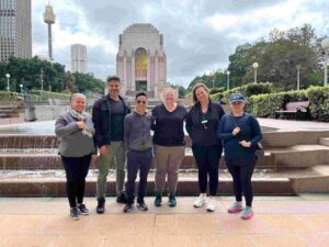Photo of SCS Vocational Education and Training (VET) team members take part in 'Walk for a Refugee'